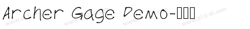 Archer Gage Demo字体转换